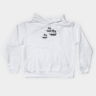 pirates ship war Kids Hoodie